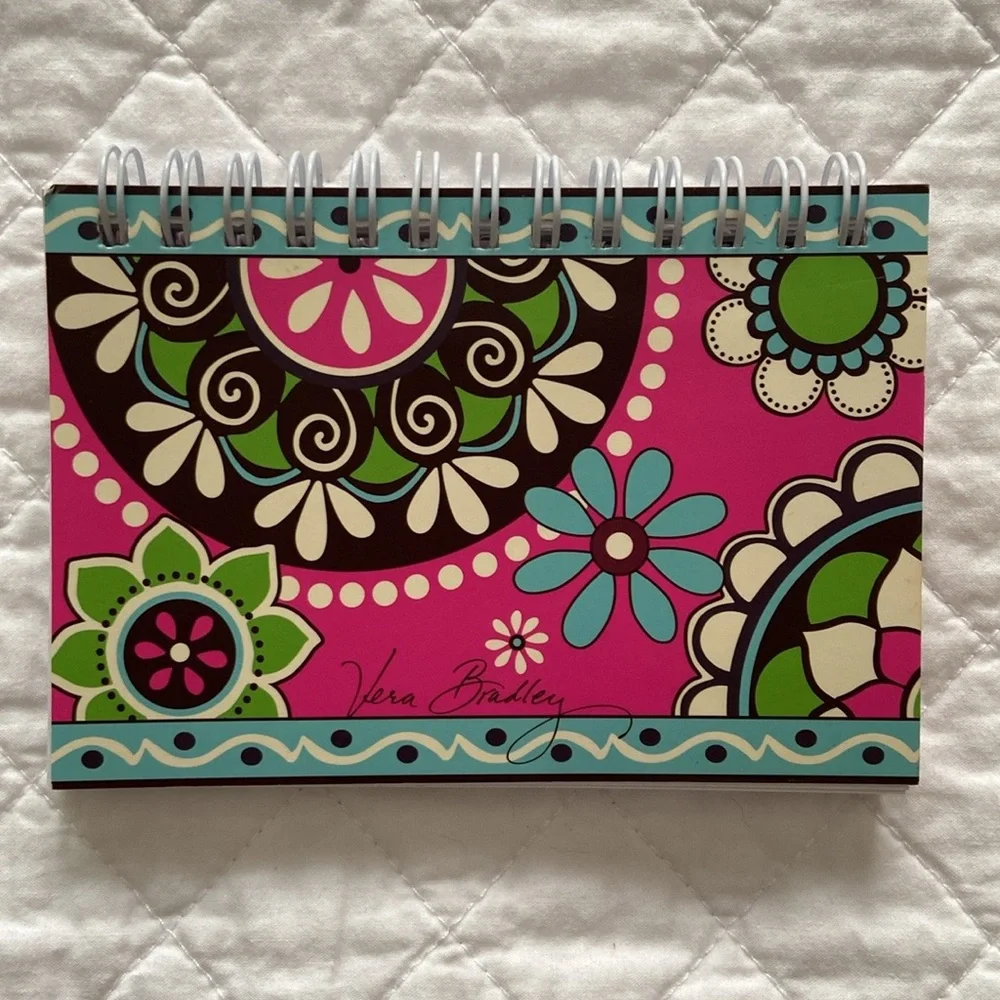 Vera Bradley Cupcake Pink Office Campus Notepad Agenda Planner With New Gel Pen